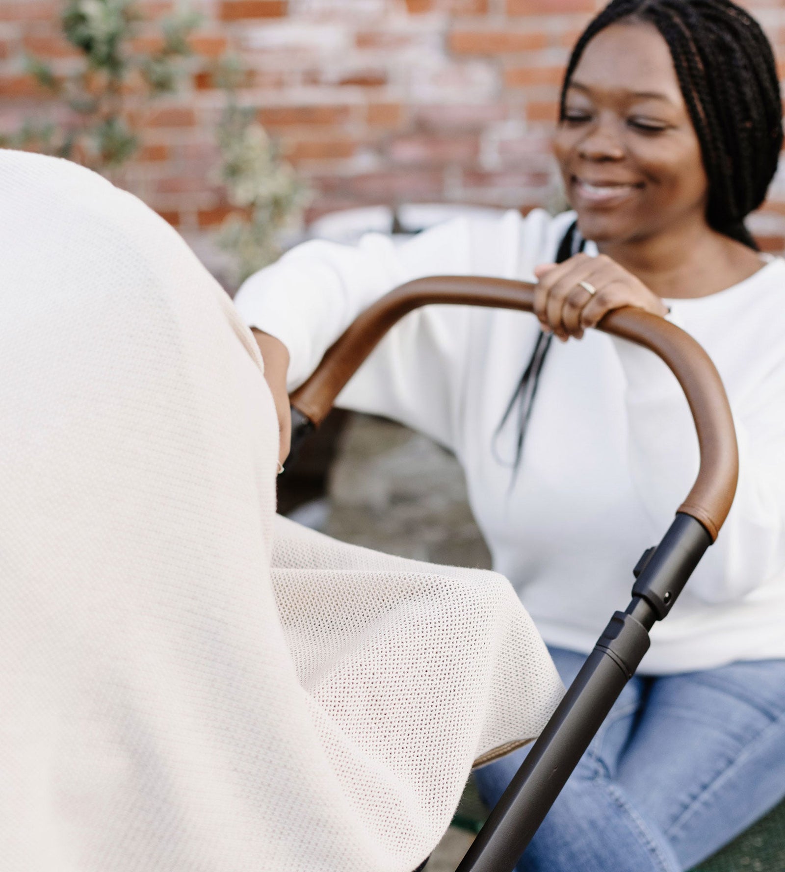 Cozy Canopy™ Nursing Cover - Natural as Stroller Cover