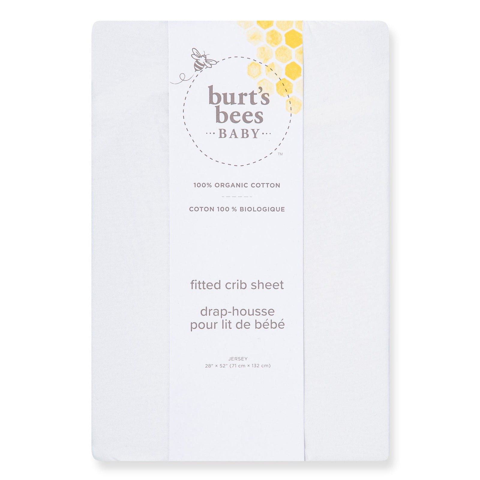 Solid Organic Cotton BEESNUG® Fitted Crib Sheet - Cloud