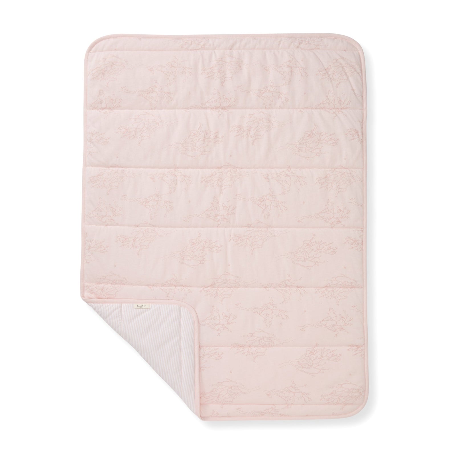 Swaying Branches Organic Cotton Reversible Baby Blanket - Ranunculus