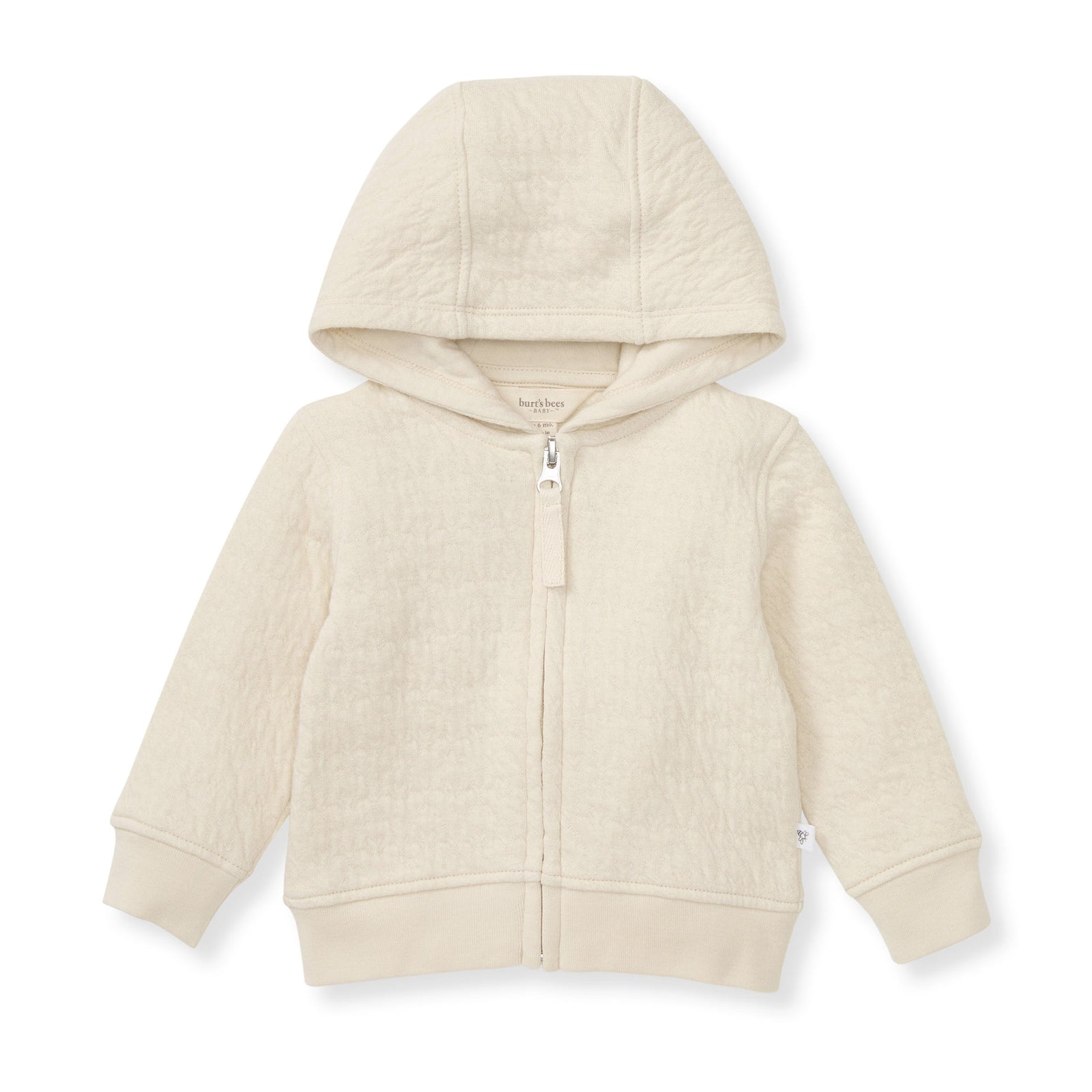 Organic Cotton Quilted Bee Baby Jacket - Oat
