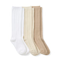 Organic Cotton Cable Knit Knee High Baby Socks 3 Pack