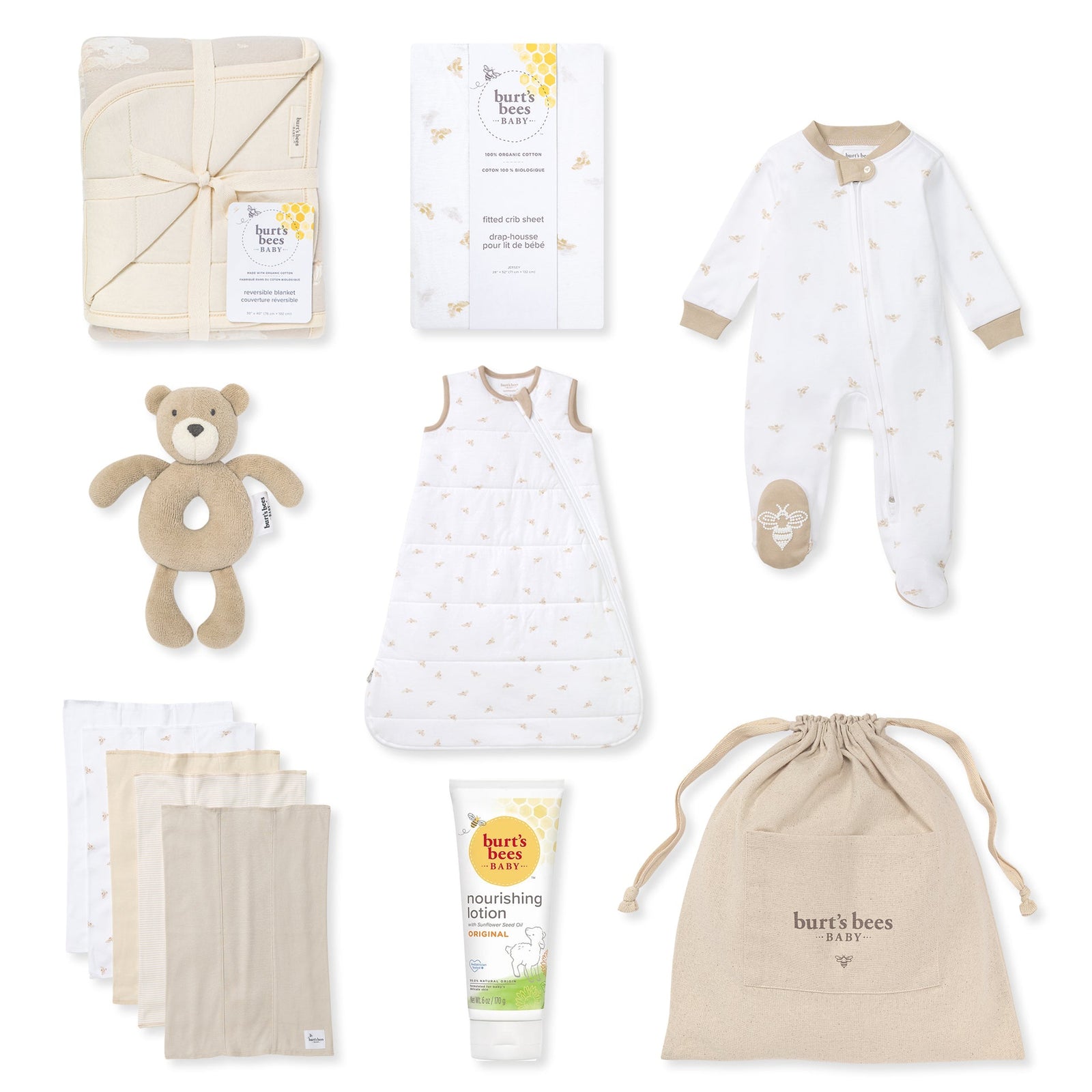 Sleep Time Neutral Baby Gift Set Components