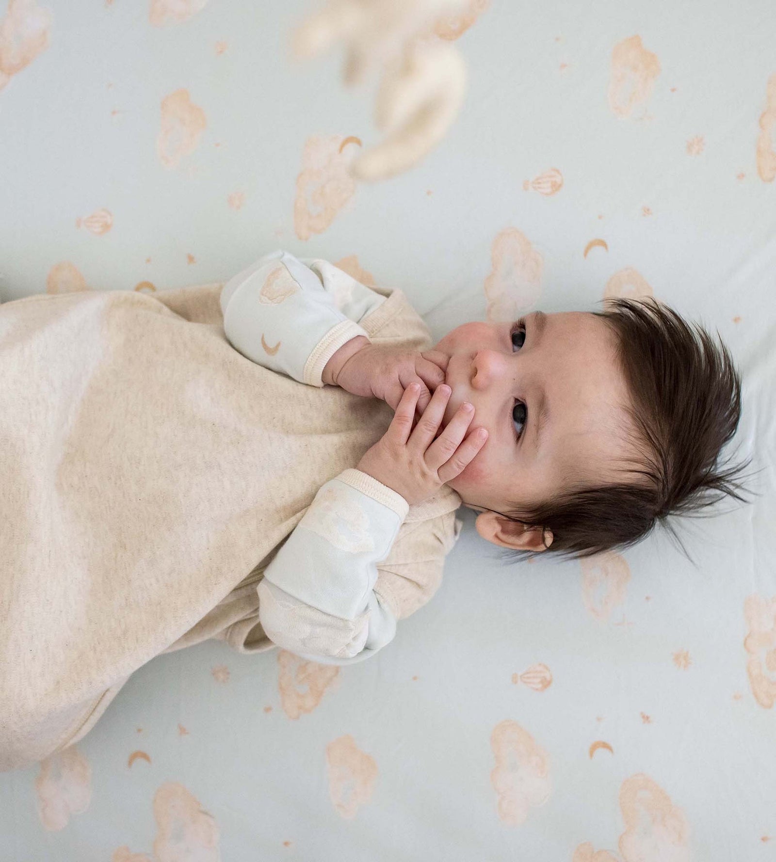 Solid Organic Lightweight Beekeeper™ Wearable Baby Blanket - Oatmeal