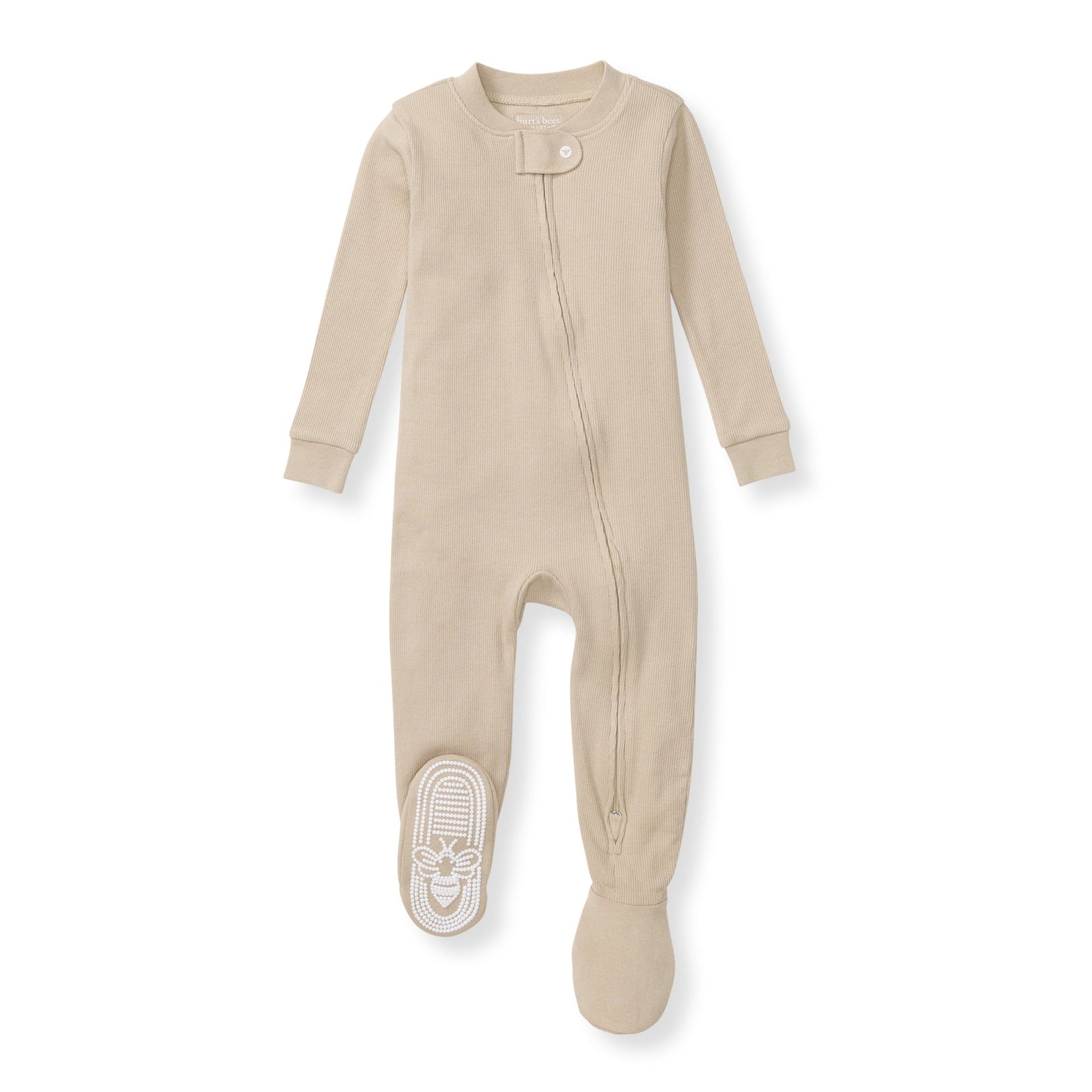 Solid Rib Organic Cotton Sleeper - Hummus
