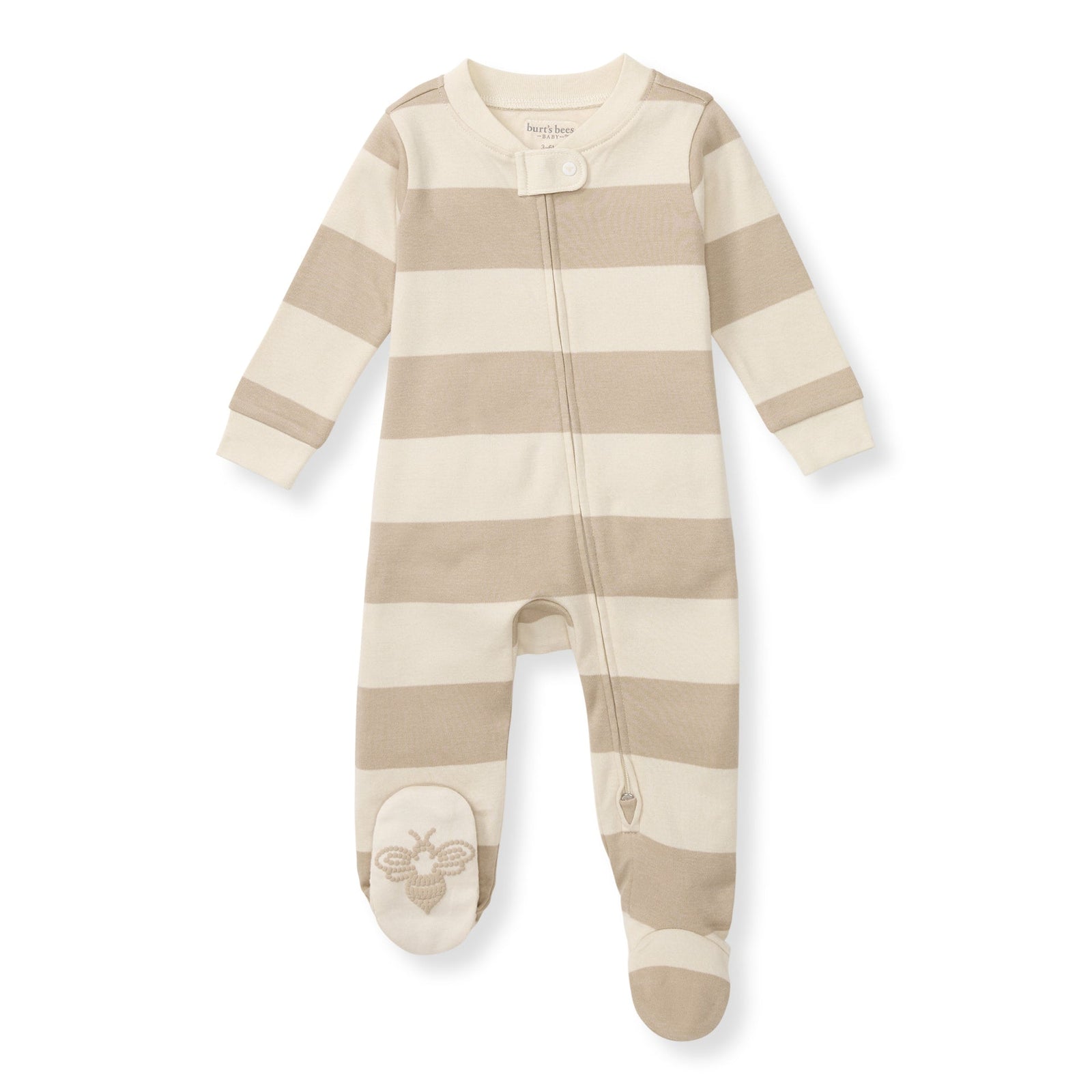 Mommy & Me Rugby Stripe Organic Cotton Sleep & Play - Oat