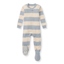 Rugby Stripe Organic Cotton Sleeper - Quarry