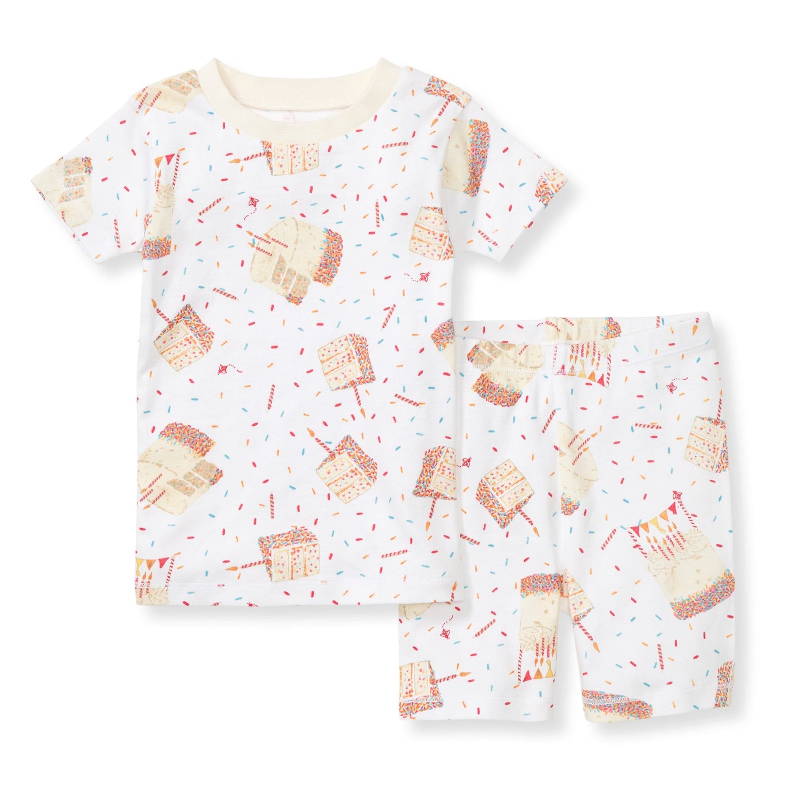 Birthday Cake Organic Two-Piece Short Sleeve Pajamas