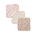 Whimsical Floral Organic Cotton Knit Terry Washcloths 3 Pack