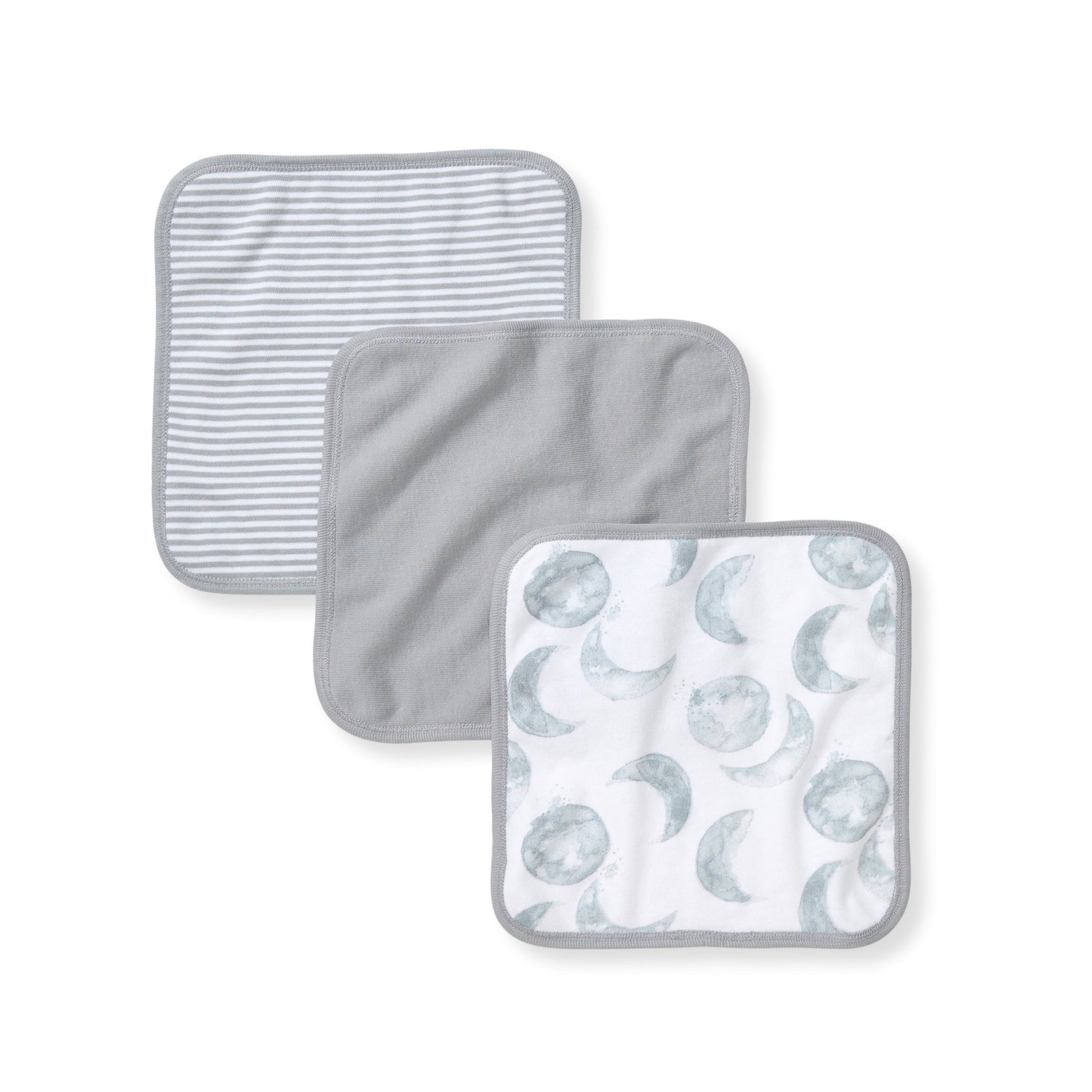 Hello Moon Organic Cotton Knit Terry Washcloths 3 Pack