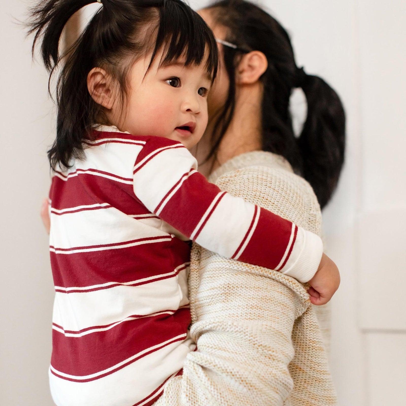 Product Image 1 of Rugby Peace Stripe Baby Boy Jumpsuit - Brick Red
