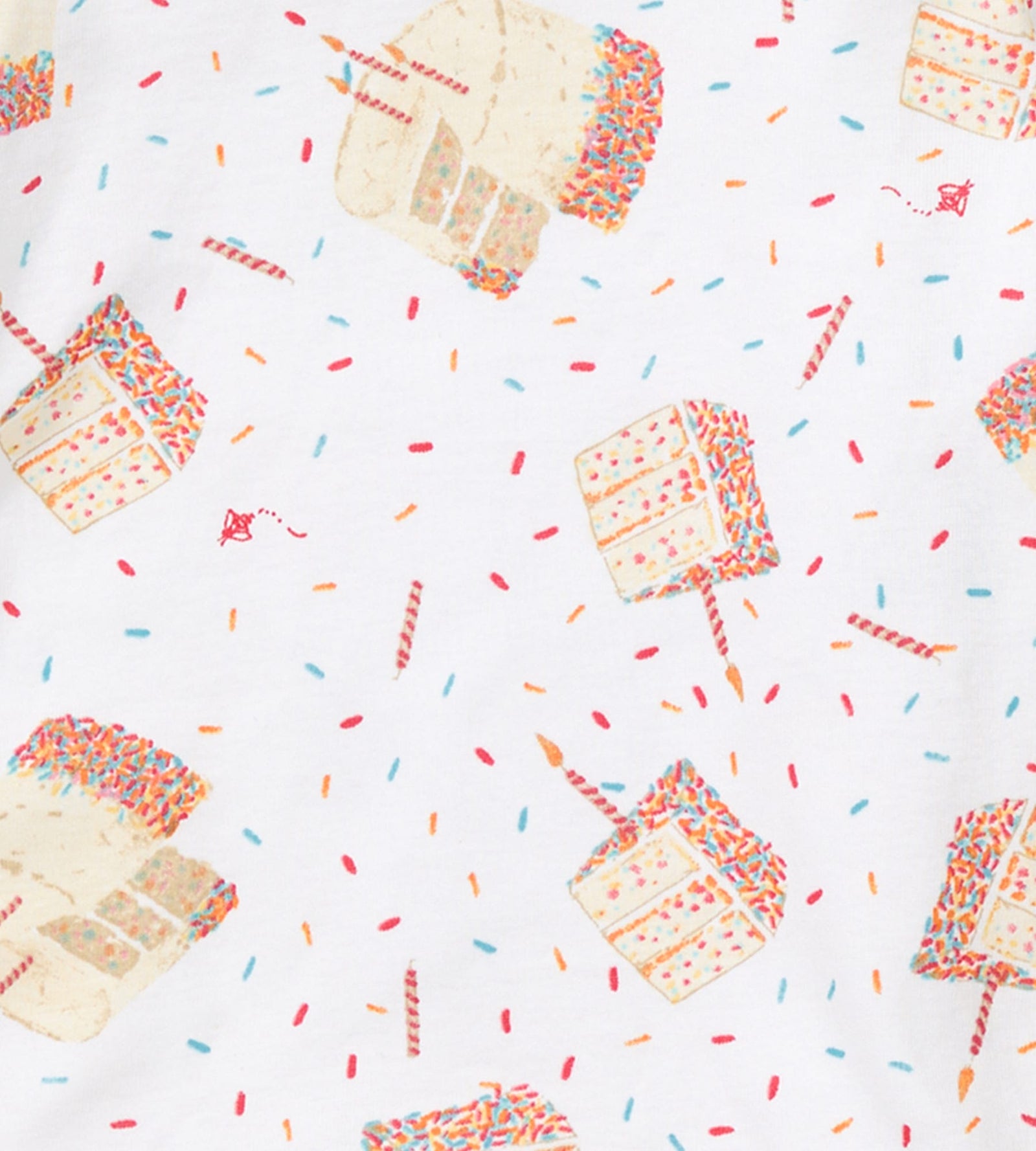 Birthday Cake Organic Two-Piece Short Sleeve Pajamas Swatch