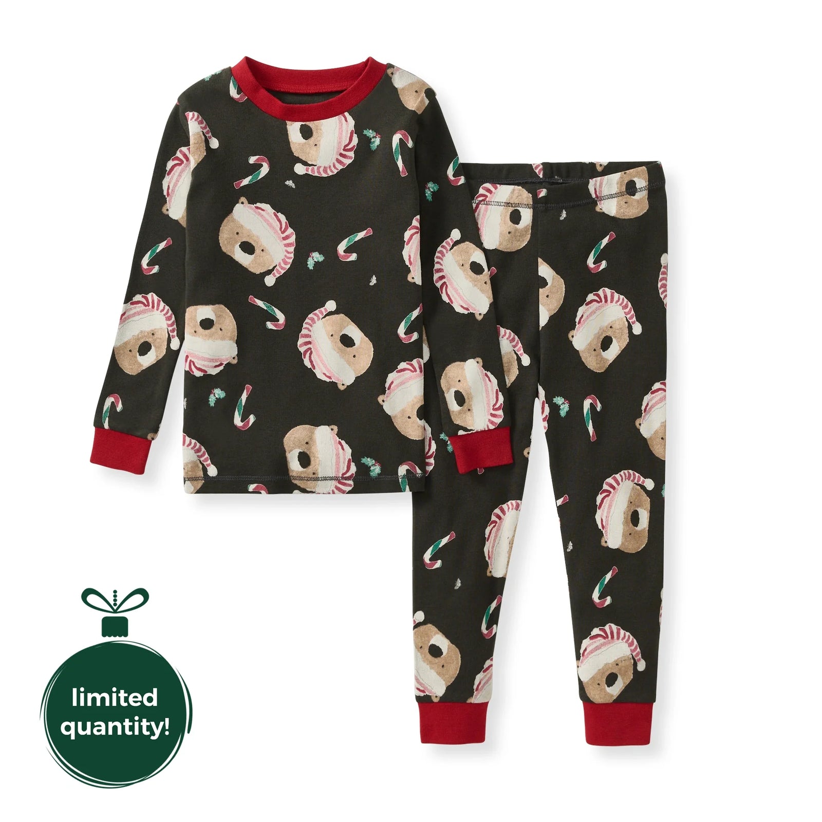 Candy Cane Bears Matching Family Two-Piece Pajamas, limited quantity!