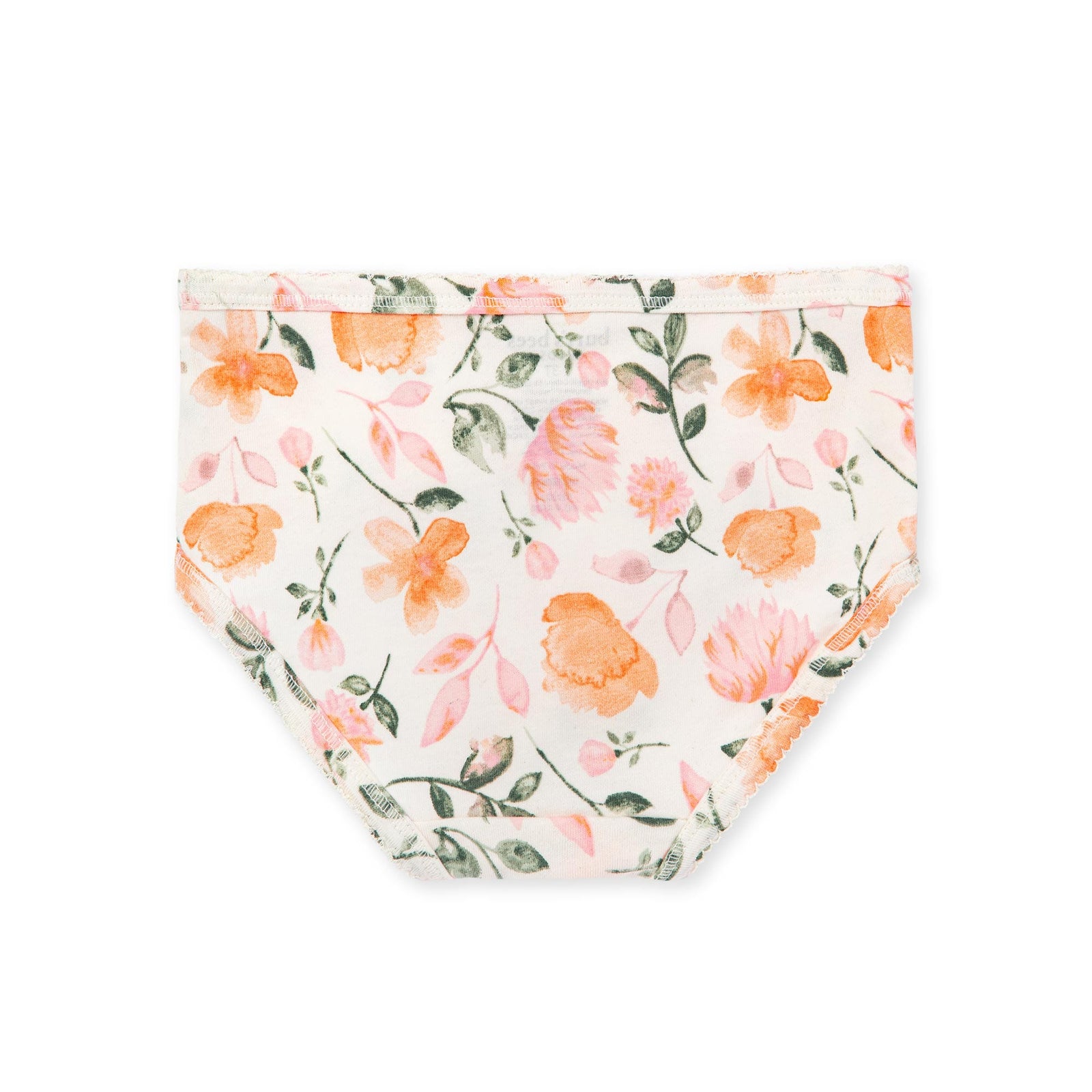Floral Print Organic Toddler Girl Underwear