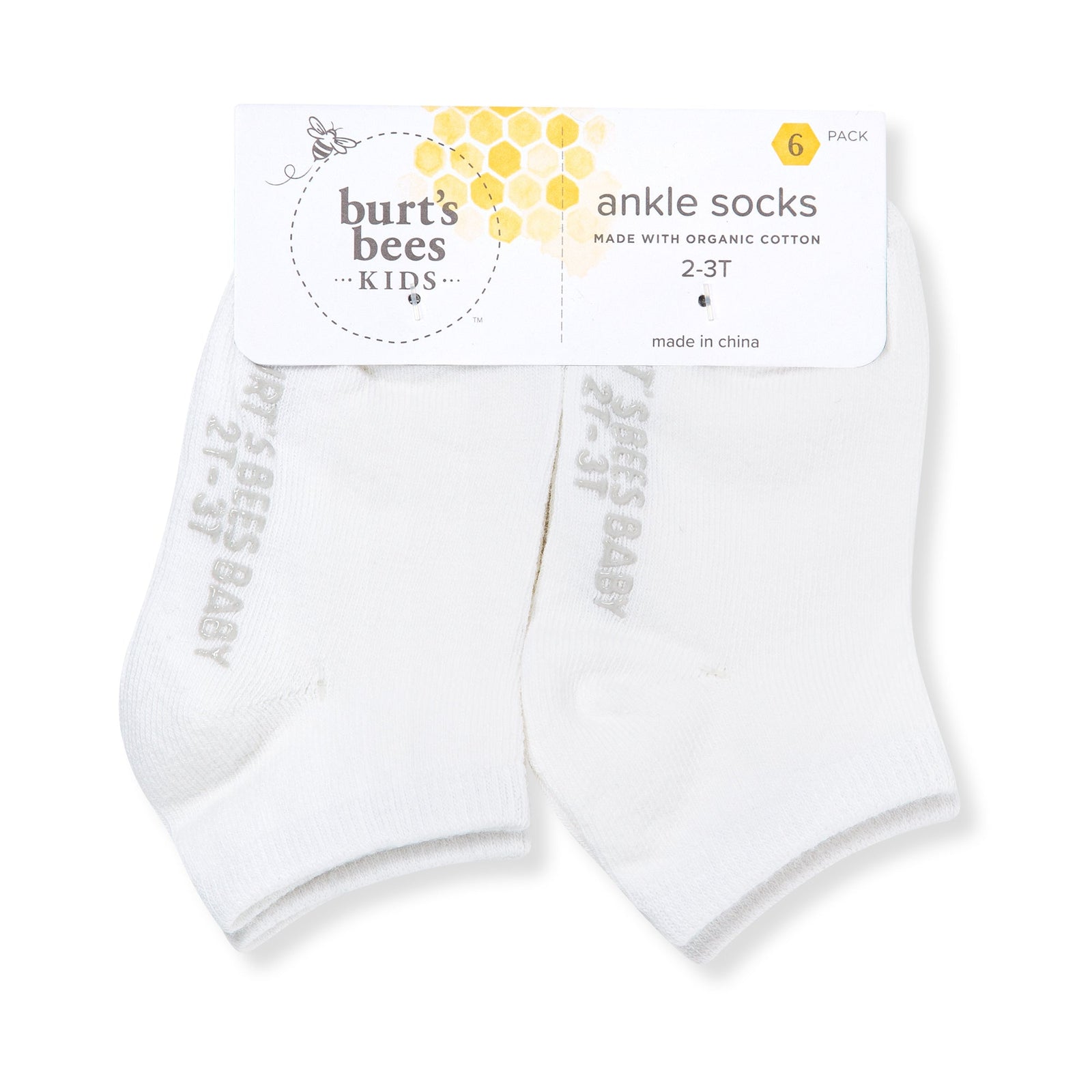 Solid Organic Cotton Toddler Ankle Socks 6 Pack