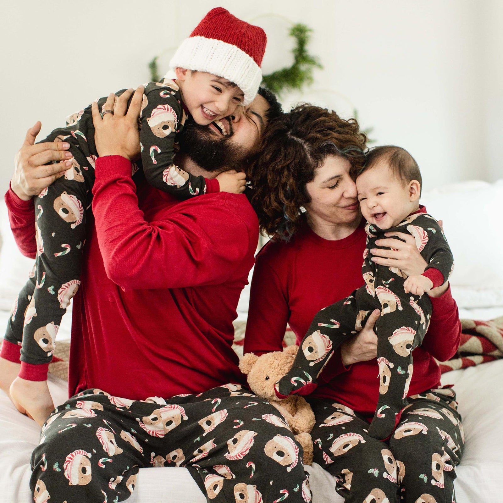 Product Image 1 of Candy Cane Bears Matching Family Pajamas
