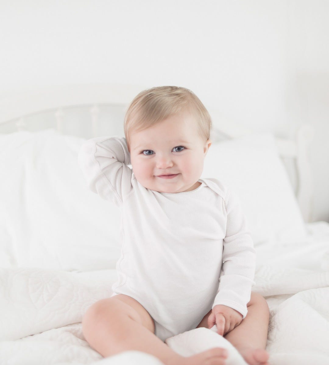 Bee Essentials Organic Long Sleeve Baby Bodysuit 5 Pack