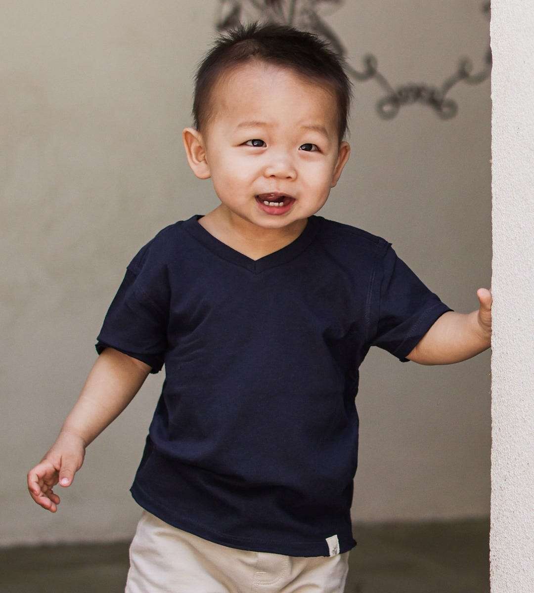 Short Sleeve Organic Cotton V Neck Tees 3 Pack