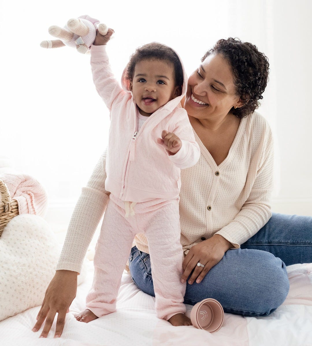 Organic Cotton Matelassé Baby Pants - Blossom