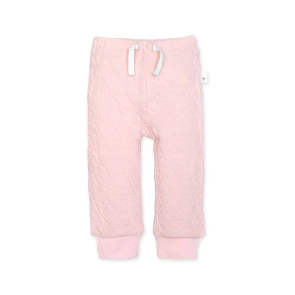 Organic Cotton Matelassé Baby Pants - Blossom