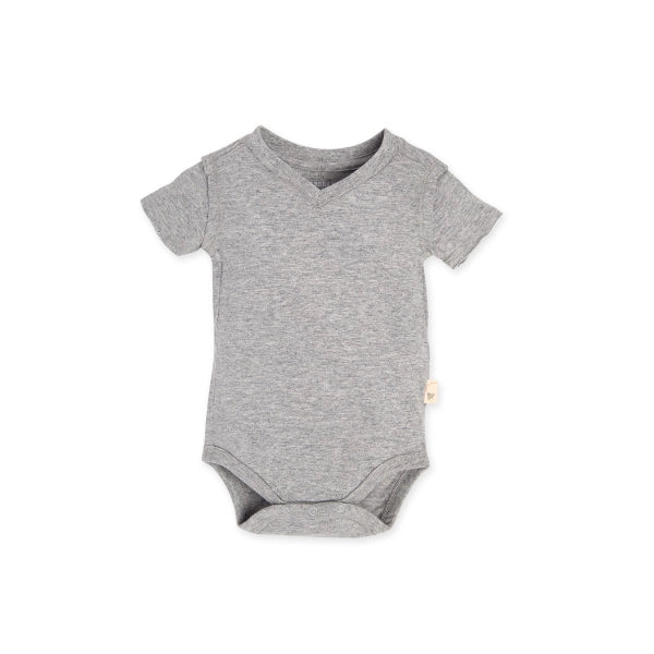 Organic Cotton Short Sleeve V Neck Bodysuit